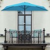 Nature Spring Nature Spring 9 Foot Half-Canopy Patio Umbrella, Blue 431859TVE